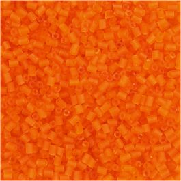 Rocailles 2-cut, d 1,7 mm, dim. 15/0, diamètre intérieur 0,5 mm, orange transparent, 25 gr/ 1 Pq. [HOB-687860]