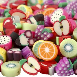 Figuurkralen, Fruit, d 10 mm, gatgrootte 1,5 mm, 200 div/ 1 doos [HOB-69619]