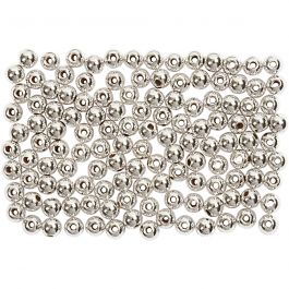Waskralen, d 3 mm, gatgrootte 0,7 mm, zilver, 150 stuk/ 1 doos [HOB-698041]