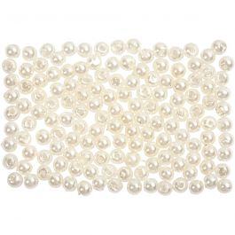 Waskralen, d 3 mm, gatgrootte 0,7 mm, parelmoer, 150stuk/ 1 doos [HOB-698061]