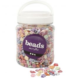 Pastel kralen, afm 9-12 mm, gatgrootte 1,2 mm, 500 gr, 700 ml/ 1 Doosje [HOB-69980]