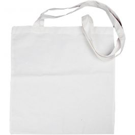 Sac à provisions, dim. 38x42 cm, 130 gr, blanc, 20 pièces/ 1 Pq. [HOB-706169]