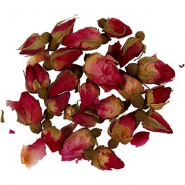 Fleurs Séchées, Boutons de rose, L: 1 - 2cm, d 0,6 - 1cm, 15 gr, rose foncé, 1Pq./ 1 Pq. [HOB-709503]