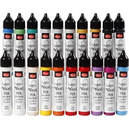 Kaarsversierpen, diverse kleuren, 20x28 ml/ 1 doos [HOB-73510]