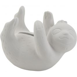Tirelires en forme d'animaux, Paresseux, dim. 11x6x5cm, 6 pièces/ 1 Pq. [HOB-744448]