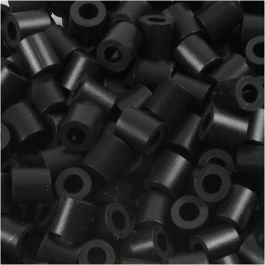 Perles à repasser, dim. 5x5 mm, diamètre intérieur 2,5 mm, medium, noir (32220), 1100 pièces/ 1 Pq. [HOB-751010]