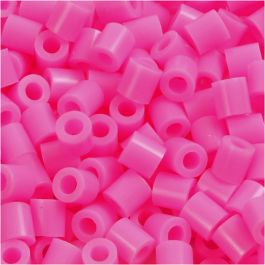 Perles à repasser, dim. 5x5 mm, diamètre intérieur 2,5 mm, medium, rose (32222), 1100 pièces/ 1 Pq. [HOB-751020]