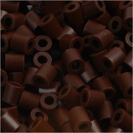 Strijkkralen, afm 5x5 mm, gatgrootte 2,5 mm, medium, bruin (32229), 6000 stuk/ 1 doos [HOB-751031]