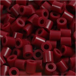 Perles à repasser, dim. 5x5 mm, diamètre intérieur 2,5 mm, medium, rouge vin (32239), 1100 pièces/ 1 Pq. [HOB-751040]