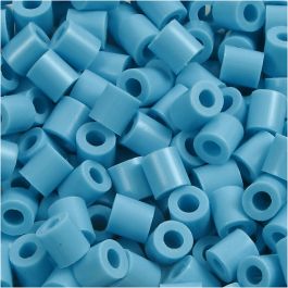 Perles à repasser, dim. 5x5 mm, diamètre intérieur 2,5 mm, medium, turquoise (32256), 1100 pièces/ 1 Pq. [HOB-751100]