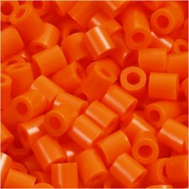 Perles à repasser, dim. 5x5 mm, diamètre intérieur 2,5 mm, medium, orange transparent (32233), 1100 pièces/ 1 Pq. [HOB-751130]