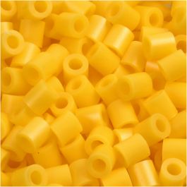 Perles à repasser, dim. 5x5 mm, diamètre intérieur 2,5 mm, medium, jaune (32227), 1100 pièces/ 1 Pq. [HOB-751140]