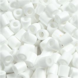 Perles à repasser, dim. 5x5 mm, diamètre intérieur 2,5 mm, medium, blanc (32221), 1100 pièces/ 1 Pq. [HOB-751150]