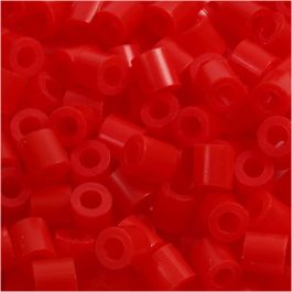 Perles à repasser, dim. 5x5 mm, diamètre intérieur 2,5 mm, medium, rouge clair (32225), 1100 pièces/ 1 Pq. [HOB-751190]
