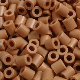 Strijkkralen, afm 5x5 mm, gatgrootte 2,5 mm, medium, lichtbruin (32260), 6000 stuk/ 1 doos [HOB-751201]