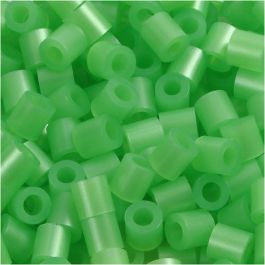 Perles à repasser, dim. 5x5 mm, diamètre intérieur 2,5 mm, medium, vert nacre (32240), 1100 pièces/ 1 Pq. [HOB-751220]