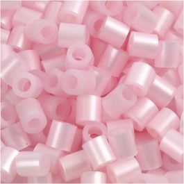 Perles à repasser, dim. 5x5 mm, diamètre intérieur 2,5 mm, medium, rose nacrées (32259), 1100 pièces/ 1 Pq. [HOB-751260]