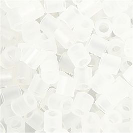 Strijkkralen, afm 5x5 mm, gatgrootte 2,5 mm, medium, doorzichtig transparant (32264), 1100 stuk/ 1 doos [HOB-751320]