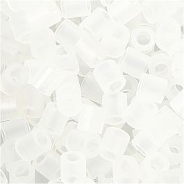 Strijkkralen, afm 5x5 mm, gatgrootte 2,5 mm, medium, doorzichtig transparant (32264), 6000 stuk/ 1 doos [HOB-751321]