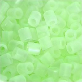 Perles à repasser, dim. 5x5 mm, diamètre intérieur 2,5 mm, medium, phosphorescente, 1100 pièces/ 1 Pq. [HOB-75283]
