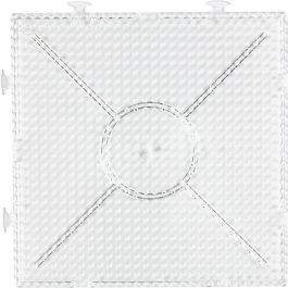 Plaque à picots, Large carré, dim. 15x15cm, medium, transparent, 1 pièce [HOB-75310]