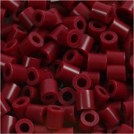 Foto kralen, afm 5x5 mm, gatgrootte 2,5 mm, medium, wijnrood (4), 6000 stuk/ 1 doos [HOB-75504]