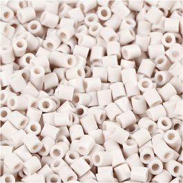 Foto kralen, afm 5x5 mm, gatgrootte 2,5 mm, medium, lichtgrijs (10), 6000 stuk/ 1 doos [HOB-75510]