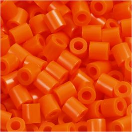 Foto kralen, afm 5x5 mm, gatgrootte 2,5 mm, medium, helder oranje (13), 6000 stuk/ 1 doos [HOB-75513]