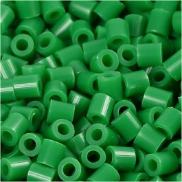 Foto kralen, afm 5x5 mm, gatgrootte 2,5 mm, medium, groen (16), 1100 stuk/ 1 doos [HOB-755160]