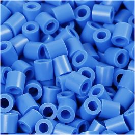 Foto kralen, afm 5x5 mm, gatgrootte 2,5 mm, medium, blauw (17), 6000 stuk/ 1 doos [HOB-75517]