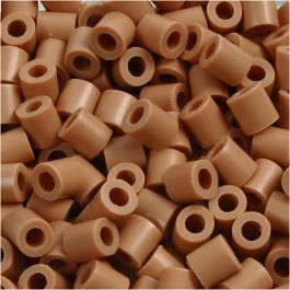Foto kralen, afm 5x5 mm, gatgrootte 2,5 mm, medium, lichtbruin (20), 6000 stuk/ 1 doos [HOB-75520]