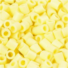 Foto kralen, afm 5x5 mm, gatgrootte 2,5 mm, medium, lichtgeel (21), 6000 stuk/ 1 doos [HOB-75521]