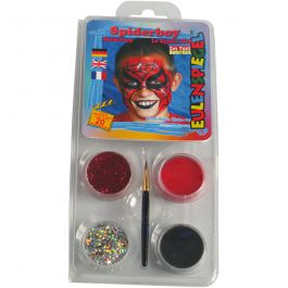 Eulenspiegel Schmink - Motieven set, spiderman, diverse kleuren, 1 set [HOB-76113]