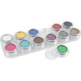 Grimas Schmink - Schminkpalet, diverse kleuren, 12x2.50 ml/ 1 stuk [HOB-77002]