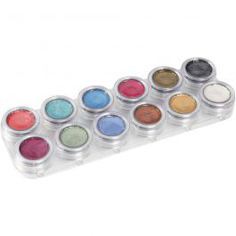 Grimas Schmink - Schminkpalet, parelmoer kleuren, 12x2.50 ml/ 1 stuk [HOB-77060]