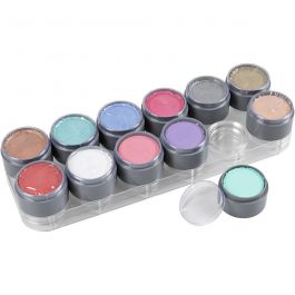 Grimas Schmink - Schminkpalet, diverse kleuren, 12x15 ml/ 1 stuk [HOB-77066]
