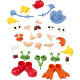 Lichaamsdelen, afm 0,8-6,8 cm, diverse kleuren, 26 stuk/ 1 doos [HOB-78267]