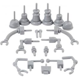 Robot onderdelen, afm 0,5-6 cm, grijs, 19 stuk/ 1 doos [HOB-78277]
