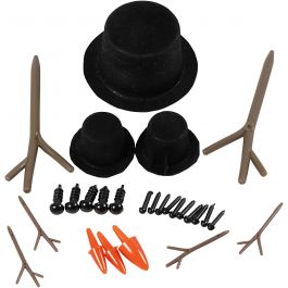 Chapeaux, nez et branches, dim. 2,3-7cm, 3 set/ 1 Pq. [HOB-78282]