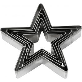 Emporte-pièces, étoile, dim. 8cm, 5 pièces/ 1 Pq. [HOB-782881]