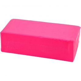 Pâte à Modeler , dim. 13x6x4cm, rose néon, 500 gr/ 1 Pq. [HOB-78687]