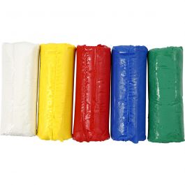 Pâte à Modeler , H: 9,5cm, ass. de couleurs, 5x80 gr/ 1 Pq. [HOB-78690]