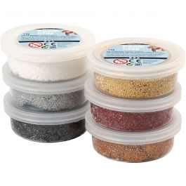 Foam Clay®, Métallisé, harmonie brun, 6x14 gr/ 1 Pq. [HOB-78810]