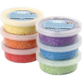 Foam Clay®, Métallisé, Couleurs vives, 6x14 gr/ 1 Pq. [HOB-78811]