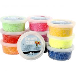 Foam Clay®, diverse kleuren, 10x35 gr/ 1 doos [HOB-78930]