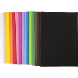 Foam vellen, zelfklevend, A4, vel 210x297 mm, dikte 2 mm, 30 div vellen/ 1 doos [HOB-79026]