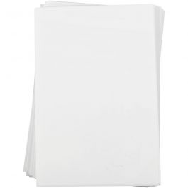 Vellen krimpfolie, vel 20x30 cm, dikte 0,3 mm, Mat wit, 100 vel/ 1 doos [HOB-79089]