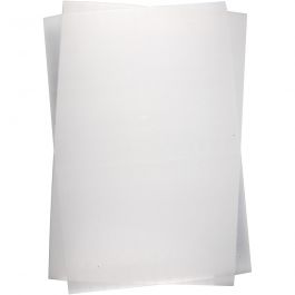 Vellen krimpfolie, vel 20x30 cm, dikte 0,3 mm, mat transparant, 10 vel/ 1 doos [HOB-79092]