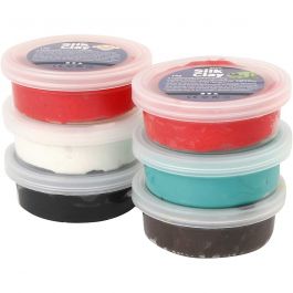 Silk Clay®, couleurs de noël, 6x14 gr/ 1 Pq. [HOB-79150]