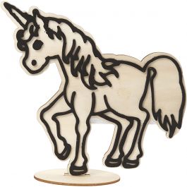 Figuur om te decoreren, Unicorn, H: 19 cm, 1 stuk [HOB-791954]